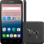 Ficha técnica e caractérísticas do produto Smartphone Alcatel OT-5016J Pop 3 Dual Chip Android 5.1 Tela 5"  Quad Core 1.3GHz 8GB 3G/Wi-Fi Câmera 8MP Preto + Capa Prata