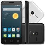 Ficha técnica e caractérísticas do produto Smartphone Alcatel PIXI3 4 -5" - 4G Android 5.1 Quad Core 1.0GHz 8GB Câmera 8MP Tela 4 -5" - Preto/Branco