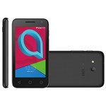 Smartphone Alcatel Pixi4 Tela 4 Pol, Dual Chip, 3G+Wifi, Android 6, 8Mp, 8Gb - Preto