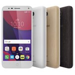 Ficha técnica e caractérísticas do produto Smartphone Alcatel Pop4 5" Premium Branco com Tela 5.0", 8GB + Cartão 32GB, Câmera 13M, Android 6.0, 4G, Quad Core de 1.1 GHz e 3 Capas de Bateria