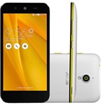 Smartphone Asus Zenfone Live, 2 Chips, Tela 5", Android 5.1, 16GB Mem, 2GB RAM, 8MP, 16GB, TV Digital - Branco/Amarelo