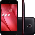 Smartphone Asus Live Dual Chip Desbloqueado Android 5 Tela 5''16GB Wi-Fi Câmera 8MP e TV Digital - Preto e Pink