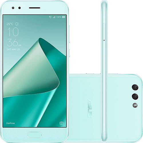 Ficha técnica e caractérísticas do produto Smartphone Asus Zenfone 4 Dual Chip Android 7 Tela 5.5" 64GB 4G Wi-Fi Câmera Dual Traseira 12 + 8MP Câmera Frontal 8MP - Verde