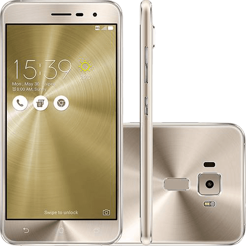Ficha técnica e caractérísticas do produto Smartphone Asus Zenfone 3 Dual Chip Android 6 Tela 5.2" 32GB 4G Câmera 16MP - Dourado