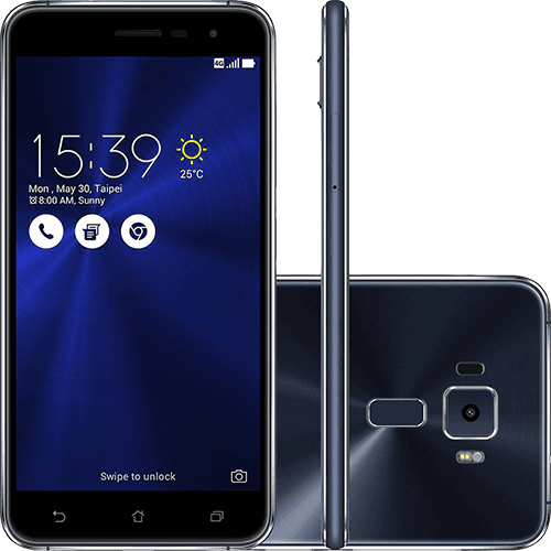 Ficha técnica e caractérísticas do produto Smartphone Asus Zenfone 3 Dual Chip Android 6 Tela 5.2" 32GB 4G Câmera 16MP - Preto Safira