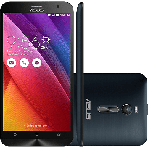 Ficha técnica e caractérísticas do produto Smartphone Asus Zenfone 2 Dual Chip Desbloqueado Android 5.0 Lollipop Tela 5.5" 16GB 4G Wi-Fi Câmera 13MP - Preto