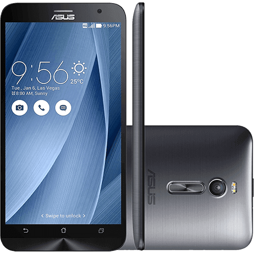 Smartphone Asus Zenfone 2 Dual Chip Desbloqueado Android 5.0 Lollipop Tela 5.5" 32GB 4G Wi-Fi Câmera 13MP - Prata