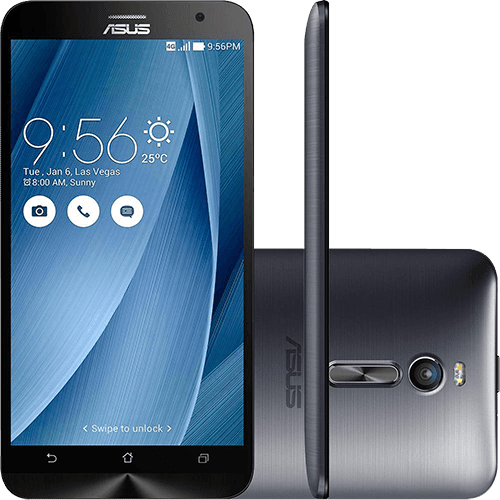 Smartphone Asus Zenfone 2 Dual Chip Desbloqueado Android Tela 5.5" 16GB 4G Wi-Fi 13MP - Prata