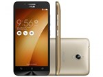 Smartphone Asus ZenFone Go 16GB Dourado Dual Chip - 3G Câm. 8MP Tela 5” HD Proc. Quad Core Android 5.0