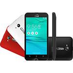Smartphone Asus Zenfone Go Dual Chip Android 5.1 Tela 5" 8GB 3G Câmera 8MP + 2 Capas - Preto
