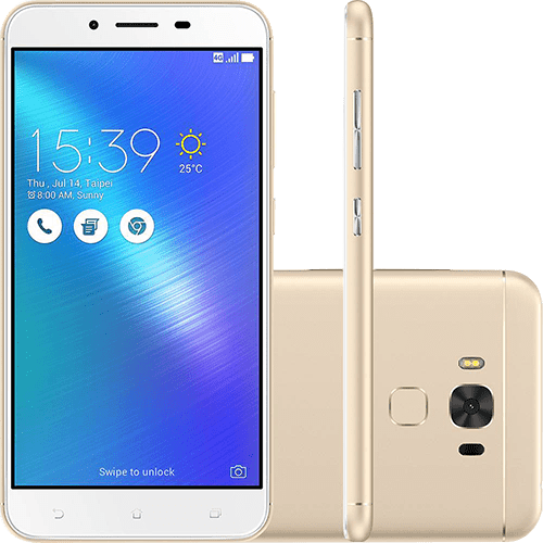 Ficha técnica e caractérísticas do produto Smartphone Asus Zenfone 3 Max Dual Chip Android 6.0 Tela 5.5" Qualcomm Snapdragon 32GB 4G Câmera 16MP - Dourado