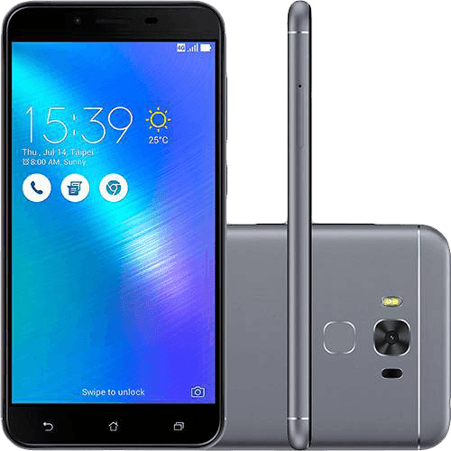Ficha técnica e caractérísticas do produto Smartphone Asus Zenfone 3 Max Dual Chip Android Tela 5.5" Qualcomm Snapdragon 32GB 4G Wi-Fi Câmera 16 MP - Cinza Titânio