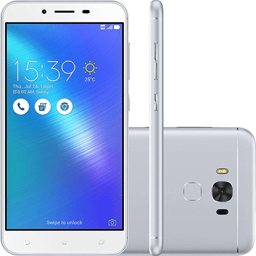 Smartphone Asus Zenfone 3 Max Snapdragon Dual Chip Android 6 Tela 5.5" 32GB 4G Wi-Fi Câmera 16MP - Prata