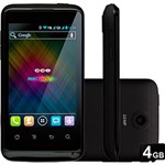 Ficha técnica e caractérísticas do produto Smartphone CCE SK351 Dual Chip Preto Android 4.0 Câmera de 2MP 3G e Wi-Fi 250MB Cartão de Memória 4GB