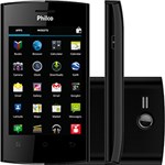 Ficha técnica e caractérísticas do produto Smartphone Dual Chip Philco Phone 350 Dual Desbloqueado, Preto Android 4.0, 3G,Wi-Fi,Câmera 3 MP,Memória Interna 512MB, GPS