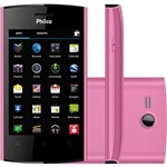 Smartphone Dual Chip Philco Phone 350 Dual Desbloqueado,Rosa Android 4.0, 3G,Wi-Fi,Câmera 3 MP,Memória Interna 512MB, GPS