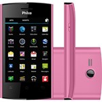 Ficha técnica e caractérísticas do produto Smartphone Dual Chip Philco Phone 350 Dual Desbloqueado,Rosa Android 4.0, 3G,Wi-Fi,Câmera 3 MP,Memória Interna 512MB, GPS