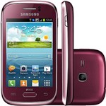 Smartphone Samsung Galaxy Young Duos Dual Chip Desbloqueado Android 4.1 Tela 3.2" 4GB 3G Wi-Fi Câmera 3MP TV - Vermelho