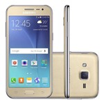 Ficha técnica e caractérísticas do produto Smartphone Galaxy J2 8gb Tela 4.7" Tv 4g Câmera 5mp Dourado - Samsung