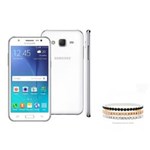 Ficha técnica e caractérísticas do produto Smartphone Galaxy J5 Duos Branco Samsung + Pulseira Swarovski