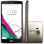 Ficha técnica e caractérísticas do produto Smartphone LG G4 H815P Dourado, Android 5.0, Tela 5.5``, Câm. 16MP, Hexa Core, Mem. 32GB, 4G
