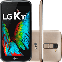 Ficha técnica e caractérísticas do produto Smartphone LG K10 Dual Chip Desbloqueado Oi Android 6.0 Tela 5.3" 16GB 4G Câmera 13MP - Dourado