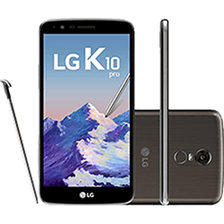 Smartphone LG K10 Pro Dual Chip Android 7.0 Nougat Tela 5.7" Octacore 32GB 4G Wi-Fi Câmera 13MP - Titânio