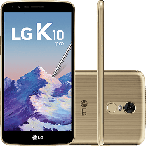 Ficha técnica e caractérísticas do produto Smartphone LG K10 Pro Dual Chip Android 7.0 Tela 5.7" Octacore 1.5 Ghz 32GB 4G Câmera 13MP - Dourado