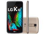 Smartphone LG K10 TV 16GB Dourado Dual Chip 4G - Câm 13MP + Selfie 8MP Flash Tela 5.3” HD Octa Core