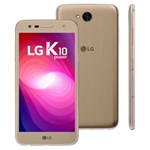 Ficha técnica e caractérísticas do produto Smartphone LG K10 TV Power Dourado com 32GB, Dual Chip, Tela de 5.5" HD, TV Digital, 4G, Android 7.0, Câmera 13MP e Processador Octa Core de 1.5 GHz