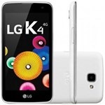 Ficha técnica e caractérísticas do produto Smartphone LG K4 Dual 4G K130F Branco OI - Android 5.1 Lollipop, Memória Interna 8GB, Câmera 5MP, Tela 4.5"