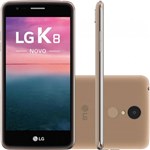 Ficha técnica e caractérísticas do produto Smartphone LG K8 2017 Dual Chip Android Tela 5" Quadcore 16GB 4G Wi-Fi Câmera 13MP Dourado - LG