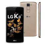 Ficha técnica e caractérísticas do produto Smartphone LG K8 Dourado com 16GB, Dual Chip, Tela HD de 5,0", 4G, Android 6.0, Câmera 8MP e Processador Quad Core de 1.3 GHz