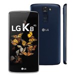 Ficha técnica e caractérísticas do produto Smartphone LG K8 Índigo com 16GB, Dual Chip, Tela HD de 5,0", 4G, Android 6.0, Câmera 8MP e Processador Quad Core de 1.3 GHz
