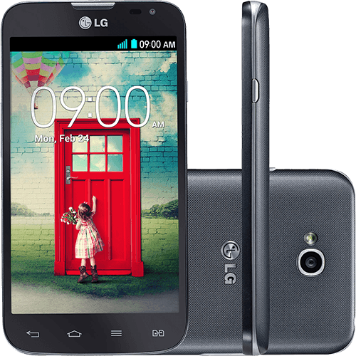 Smartphone LG L70 D325 Dual Chip Desbloqueado Android 4.4 Tela 4.5" 4GB 3G Wi-Fi Câmera 8MP - Preto