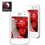 Ficha técnica e caractérísticas do produto Smartphone LG Optimus L3 II Dual E435 Branco com Dual Chip,Tela de 3,2”, Android 4.1, Câmera 3MP, 3G, Wi-Fi, FM, MP3 e Bluetooth - Tim