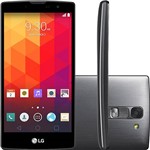 Smartphone LG Prime Plus 4G Titânio Quick Selfie Dual Chip Desbloqueado Android 5.0 Lollipop Tela 5" 8GB 4G Wi-Fi Câmera...