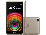 Smartphone LG X Power 16GB Dourado Dual Chip 4G - Câm. 13MP Flash Tela 5.3” Proc. Quad Core Android