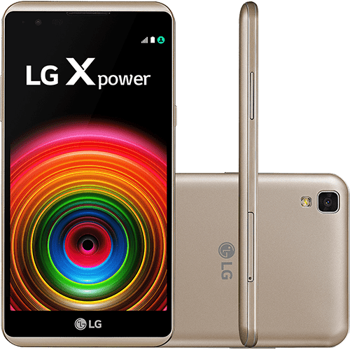 Ficha técnica e caractérísticas do produto Smartphone LG X Power Dual Chip Android 6.0 Tela 5.3" 16GB 4G Câmera 13MP - Dourado