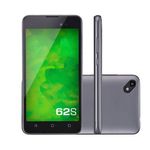 Smartphone Mirage 62S 3g Quad Core 1GB RAM Dual Câmera 2mp+8mp Tela 5" Dual Chip Android 7Cinza