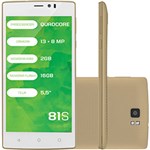 Smartphone Mirage 81S Dual Chip Android 5.0 Tela 5.5" Quad-Core 16GB 4G Câmera 13MP - Dourado