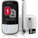 Smartphone Motorola Fire, Desbloqueado, Branco, Dual Chip - Android 2.3, Câmera 3MP, 3G, Wi-Fi, Memória Interna 150MB e ...
