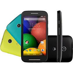 Smartphone Motorola Moto e DTV Colors Dual Chip Android 4.4 Tela 4.3" 4GB 3G Câmera 5MP TV Digital - Preto