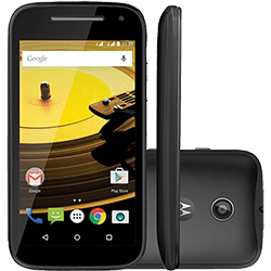 Ficha técnica e caractérísticas do produto Smartphone Motorola Moto e (2ª Geração) Dual Chip Android 5.0 Tela 4.5" 8GB 3G Câmera 5MP - Preto