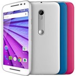 Ficha técnica e caractérísticas do produto Smartphone Motorola Moto G 3° Geraçã", 4G TV Digital Android 5.1 Quad Core 1.4GHz 16GB Camêra 13MP Tela 5", Branco