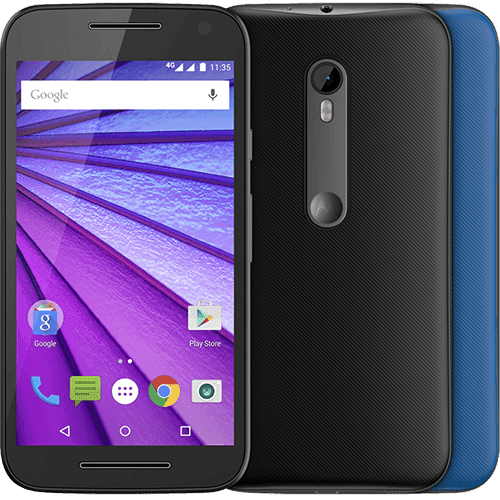 Ficha técnica e caractérísticas do produto Smartphone Motorola Moto G (3ª Geração) Colors Dual Chip Android 5.1 Tela 5" 16GB 4G Câmera 13MP - Preto + 1 Capa Azul