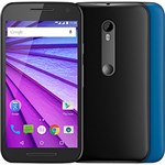 Smartphone Motorola Moto G (3ª Geração) Colors Dual Chip Android Lollipop 5.1 Tela 5" 16GB 4G Câmera 13MP - Preto + 1 Ca...