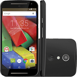 Smartphone Motorola Moto G (2ª Geração) Dual Chip Android 5.0 Tela 5" 16GB 4G Câmera 8MP - Preto
