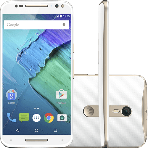 Smartphone Motorola Moto X Style Dual Chip Android 5.1 Tela 5.7" 32GB 4G Câmera 21MP - Branco e Dourado