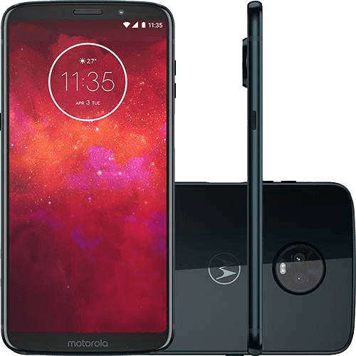 Ficha técnica e caractérísticas do produto Smartphone Motorola Moto Z3 Play Dual Chip Android Oreo - 8.0 Tela 6" Octa-Core 1.8 GHz 64GB 4G Câmera 12 + 5MP (Dual Traseira) - Índigo